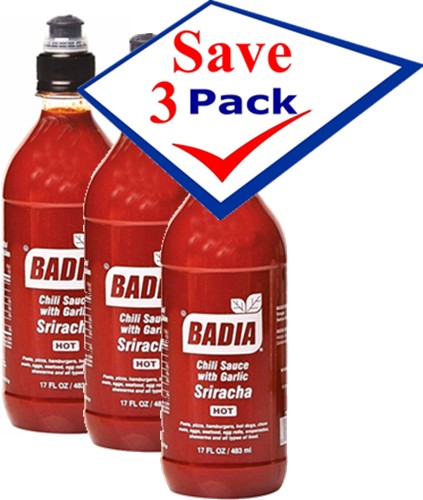 Badia Sriracha Hot Sauce 17 Oz Pack Of 3 Cubanfoodmarketcom 